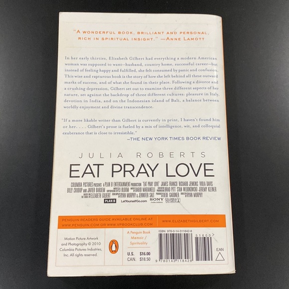 Eat Pray Love by Elizabeth Gilbert - Paperback Novel - Picture 2 of 5
